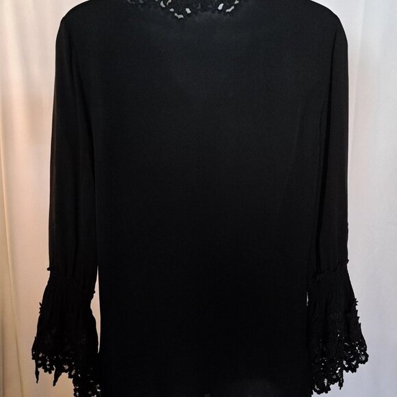 KOBI HALPERIN High End SILK LACE top blouse Sz S BOHO CHIC DESIGNER A RARE GEM - Picture 6 of 8